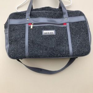 Oscar de la Renta Tweed Grey travel bag